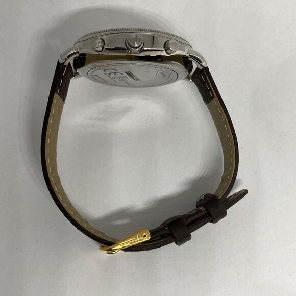 Fossil FTW1200 Women's Brown Leather Silver Analog Dial Hybrid Smartwatch CM627 - Picture 11 of 12